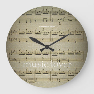 Reloj Redondo Grande Music Lover Large Wall Clock