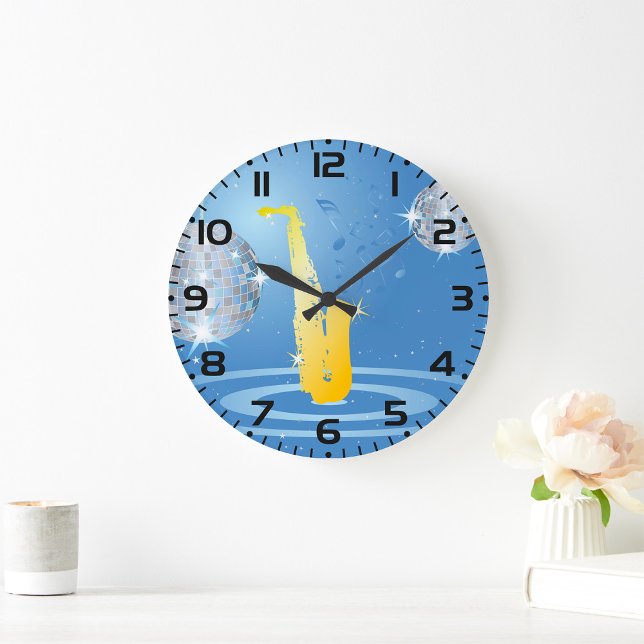 Reloj Redondo Grande Música de disco (Subido por el creador)