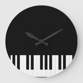 RELOJ REDONDO GRANDE MÚSICA DEL PIANO