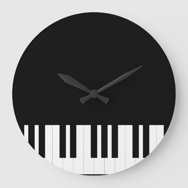 RELOJ REDONDO GRANDE MÚSICA DEL PIANO (Anverso)