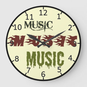 Reloj Redondo Grande Música musical