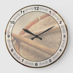 Reloj Redondo Grande Música - Tambor - Cadencia