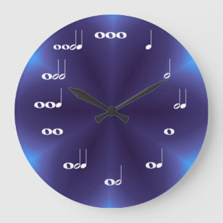 Reloj Redondo Grande Musical Notes Clock Purple fusión