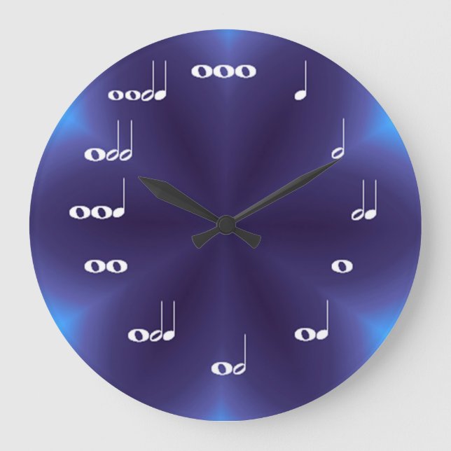 Reloj Redondo Grande Musical Notes Clock Purple fusión (Anverso)