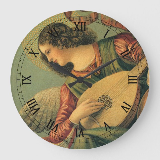 Reloj Redondo Grande Músico Ángel, Melozzo da Forli, arte renacentista (Anverso)