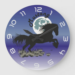 Reloj Redondo Grande Mustang für Pferdeliebhaber Uhr