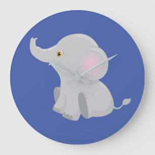 Reloj Redondo Grande My Baby Elephant  Large Clock