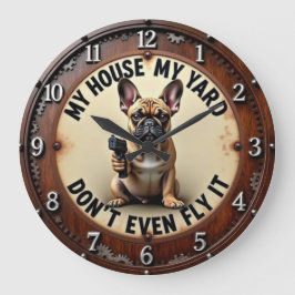 Reloj Redondo Grande My House My Yard French Bulldog