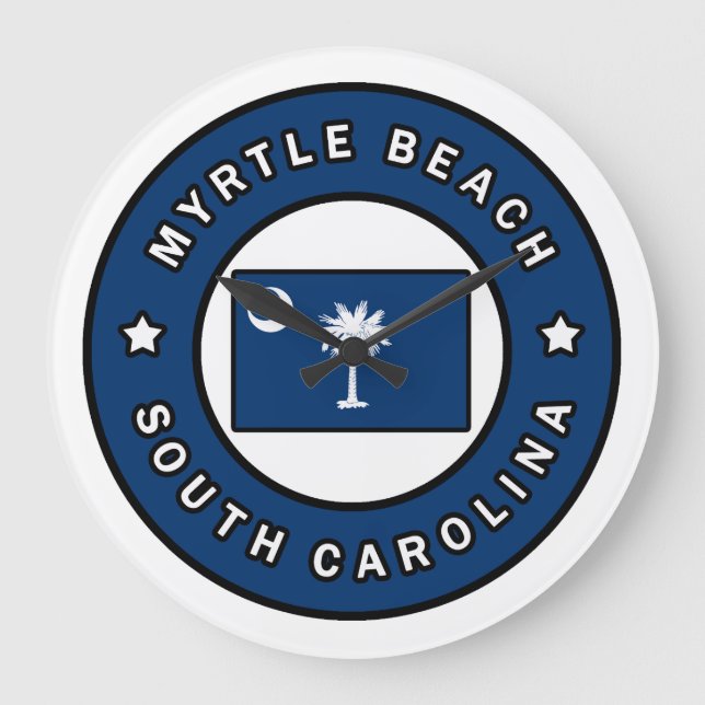 Reloj Redondo Grande Myrtle Beach Carolina del Sur (Anverso)