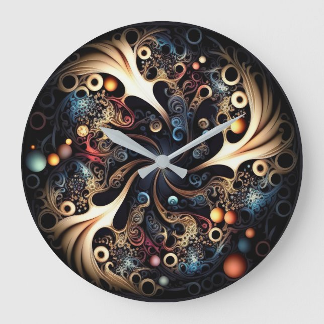 Reloj Redondo Grande Mystic Vortex Guay Gold Acrylon Wall Clock (Anverso)