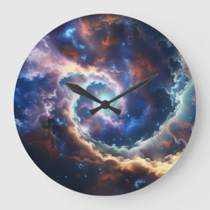 Reloj Redondo Grande Mystical Whirlpool en los Starry Skies