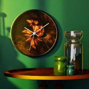 Reloj Redondo Grande Mystique Garden Resumen Ronda de Arte