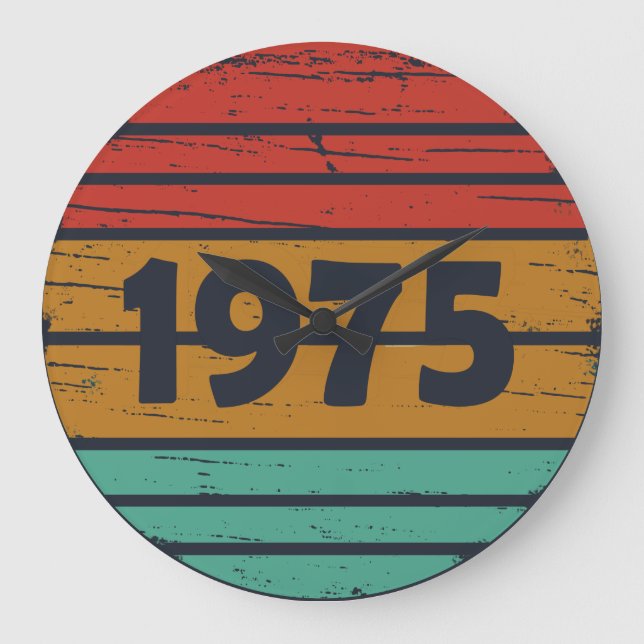 Reloj Redondo Grande Nacido en 1975, regalo de 50 años (Anverso)