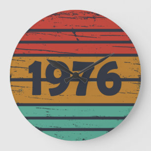 Reloj Redondo Grande Nacido en 1976 como regalo de cumpleaños vintage