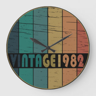 Reloj Redondo Grande nacido en 1982, cumpleaños vintage