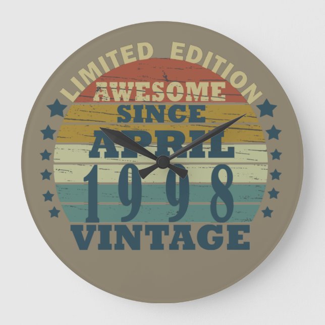 Reloj Redondo Grande Nacido en abril de 1998, fecha de nacimiento: (Anverso)