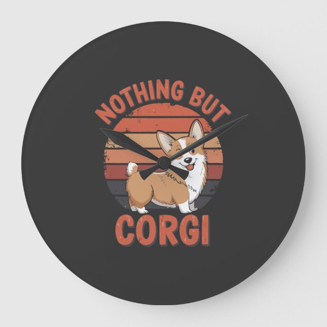 Reloj Redondo Grande Nada Más Corgi (Anverso)