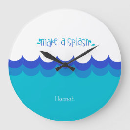 Reloj Redondo Grande Nadador Hacer un Splash