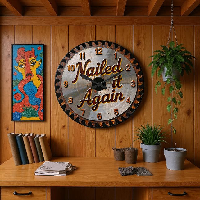Reloj Redondo Grande Nailed It Again Saw Blade  (Subido por el creador)