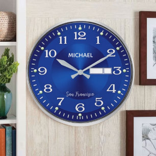 Reloj Redondo Grande Name family elegant professional business initial 