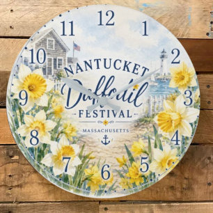 Reloj Redondo Grande Nantucket Daffodil Festival Massachusetts