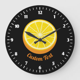 Reloj Redondo Grande Naranja de la mitad
