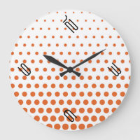 Naranja de zanahoria Polka Punto Blanco Moderno