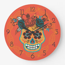 Naranja del Día de la Calavera Azúcar Muerta