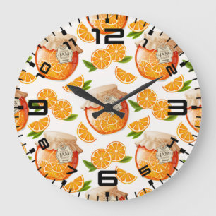 Reloj Redondo Grande Naranja Jam