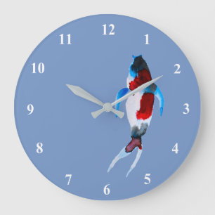 Reloj Redondo Grande Naranja kumquats fruta acuarela reloj grande