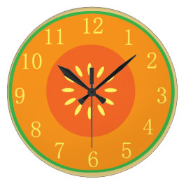 Reloj Redondo Grande Naranja Ripe Cantaloupe Cantalope Melon Personaliz