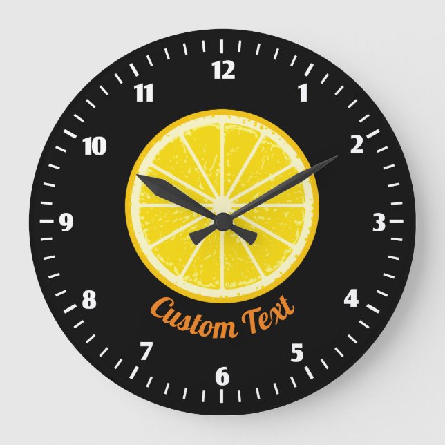 Reloj Redondo Grande Naranja Slice (Anverso)