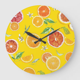 Reloj Redondo Grande Naranjas.