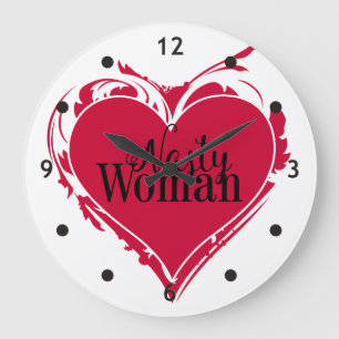 Reloj Redondo Grande NASTY WOMAN red art HEART