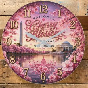 Reloj Redondo Grande National Cherry Blossom Festival Washington DC