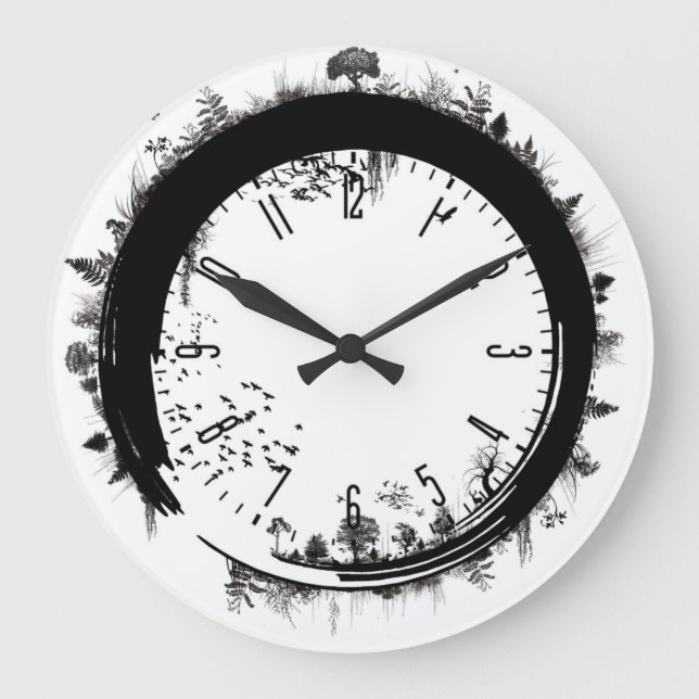Reloj Redondo Grande Naturaleza (Anverso)