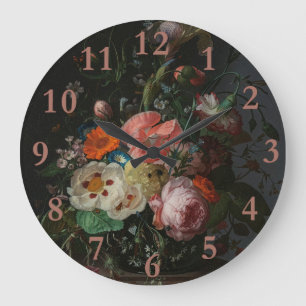 Reloj Redondo Grande Naturaleza muerta vintage del maestro holandés Rac