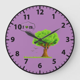 Reloj Redondo Grande Nature-Inspired Tree Design Artistic