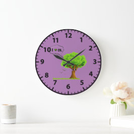 Reloj Redondo Grande Nature-Inspired Tree Design Artistic