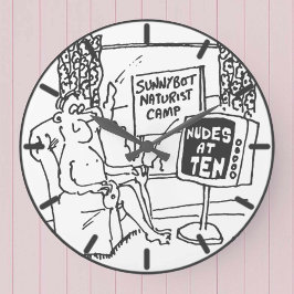 Reloj Redondo Grande Naturist está mirando al Personalizado de televisi