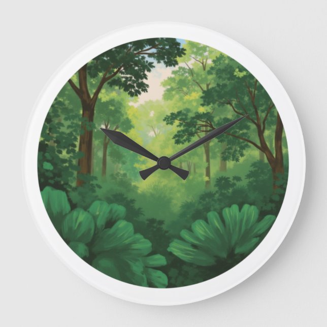 Reloj Redondo Grande naturt   clock (Anverso)