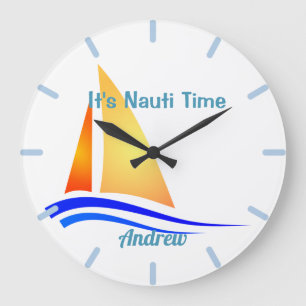 Reloj Redondo Grande Nauti Thoughts Nautical