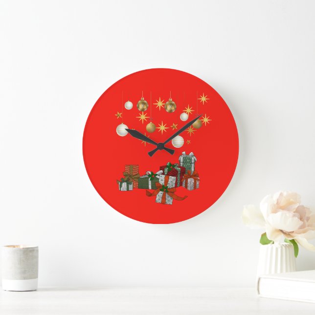 Reloj Redondo Grande Navidad Chic (Hogar)