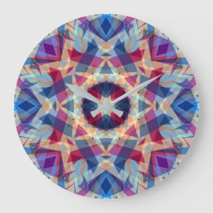 Reloj Redondo Grande Navidad estrella jolly azul diversión morado amari