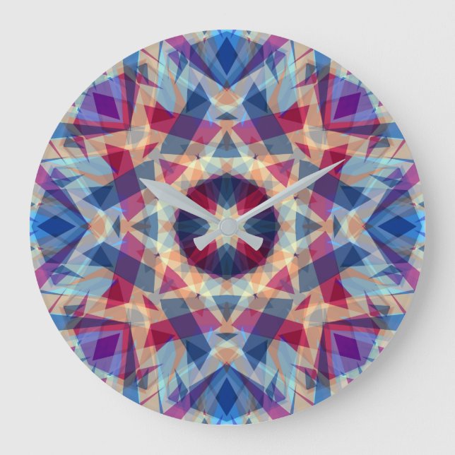 Reloj Redondo Grande Navidad estrella jolly azul diversión morado amari (Anverso)