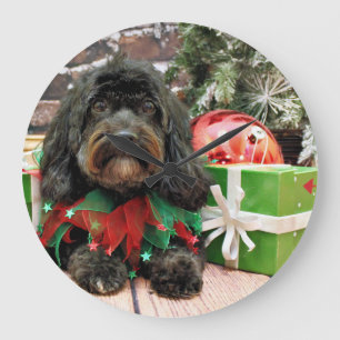 Reloj Redondo Grande Navidad - Shih Tzu X - Bella