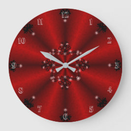 Reloj Redondo Grande Navidades Artdeco en arcoiris rojo