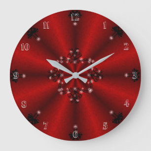 Reloj Redondo Grande Navidades Artdeco en arcoiris rojo
