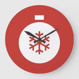 Reloj Redondo Grande Navidades Ball Red Large Clock