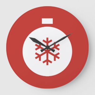 Reloj Redondo Grande Navidades Ball Red Large Clock